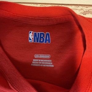 Houston Rockets NBA Men's T-Shirt, Red White Letters Size 2XLarge - See Photos